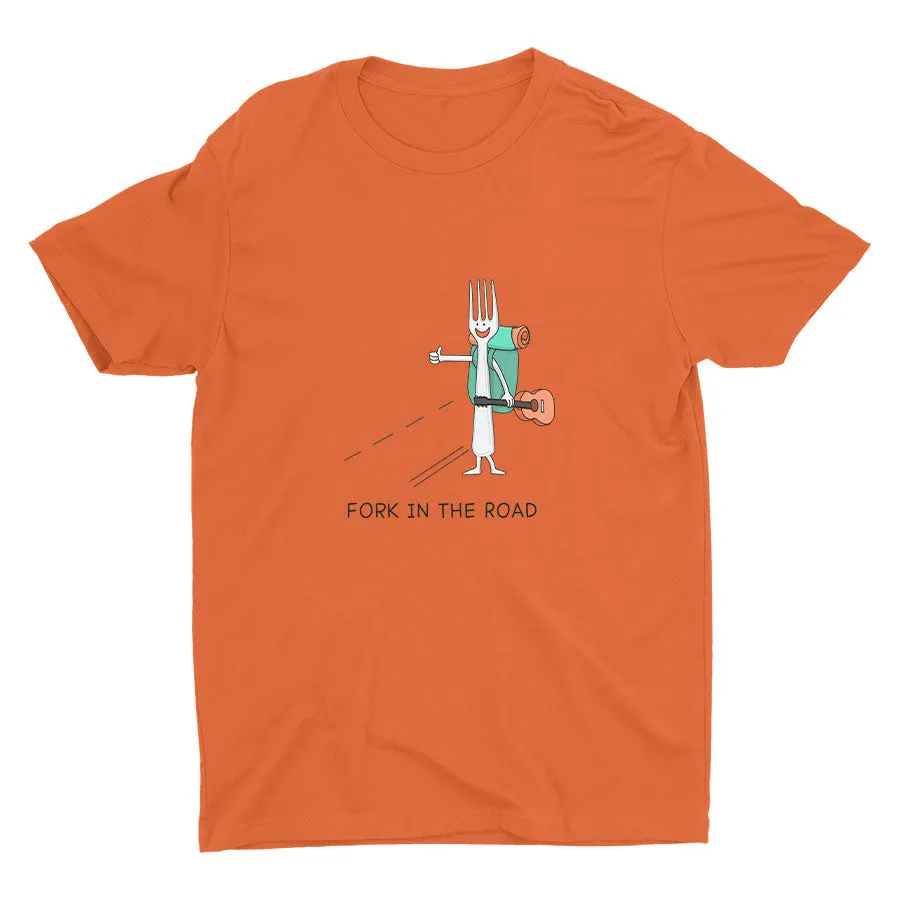 One “Fork” In The Road  Cotton Tee