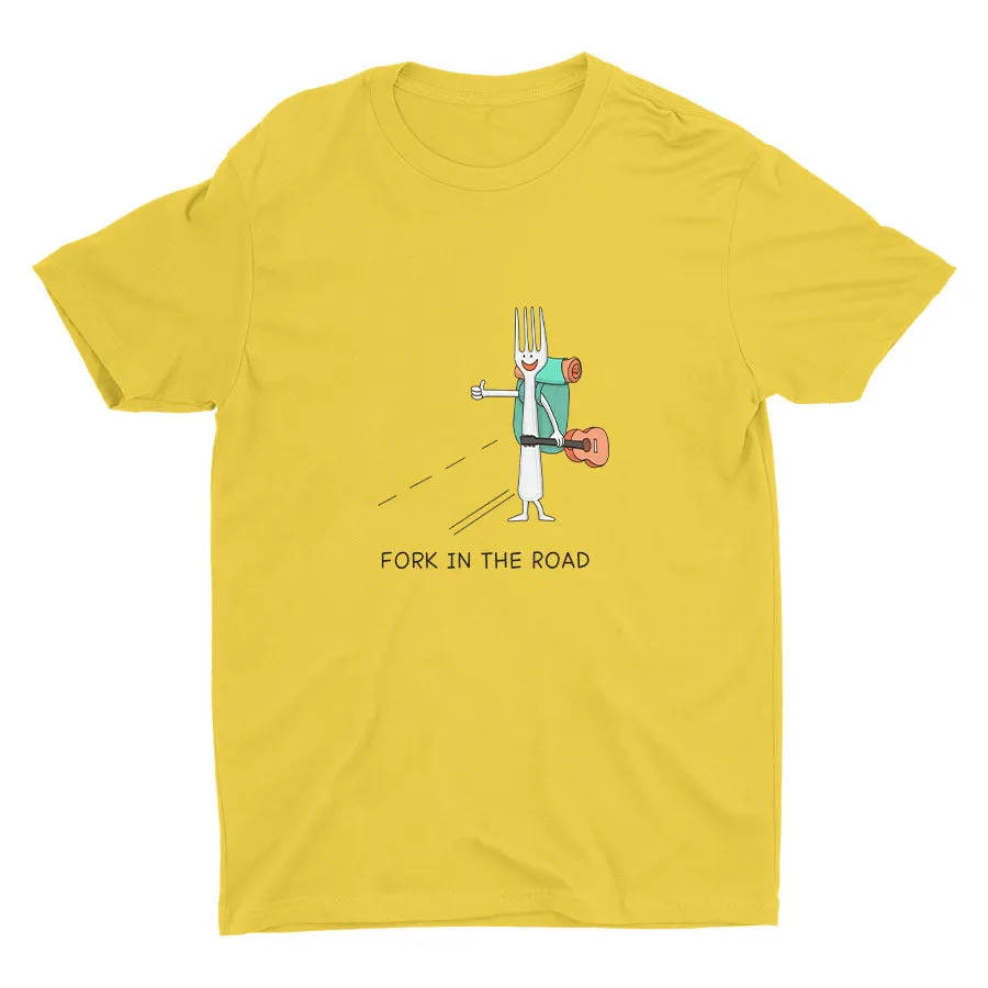 One “Fork” In The Road  Cotton Tee