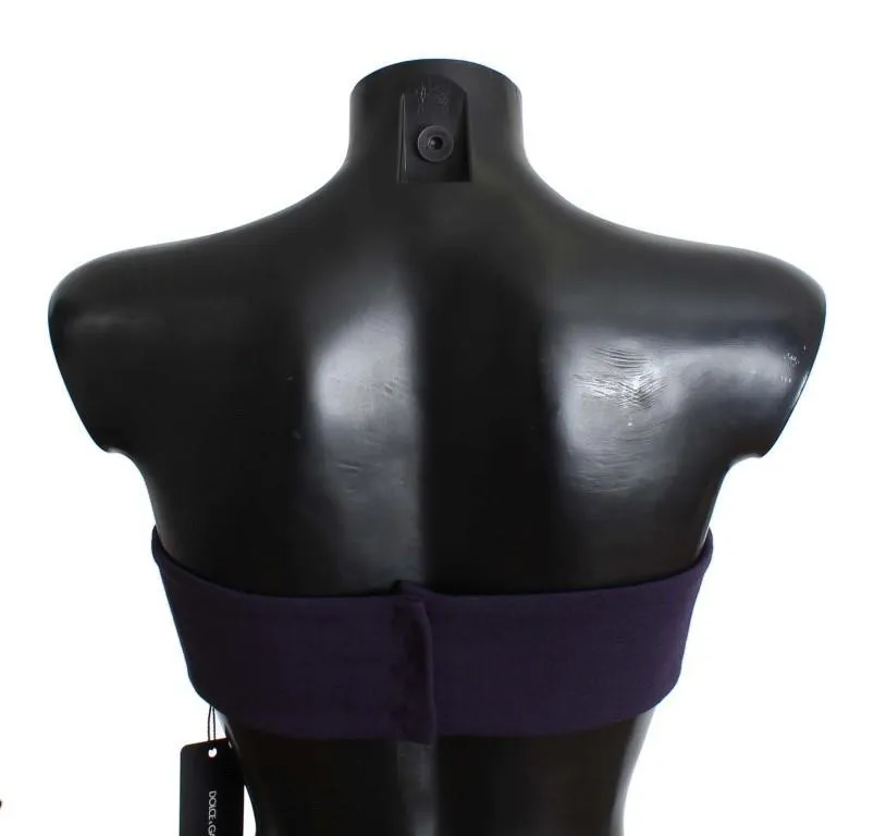 Purple Wool Silk Crop Top