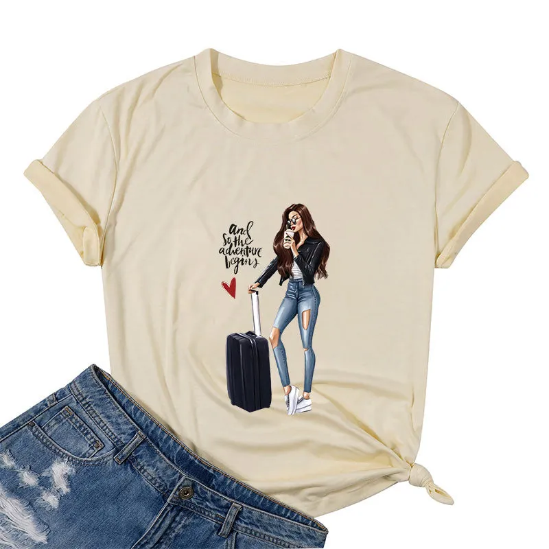 "Adventure Begins" Cotton Tee