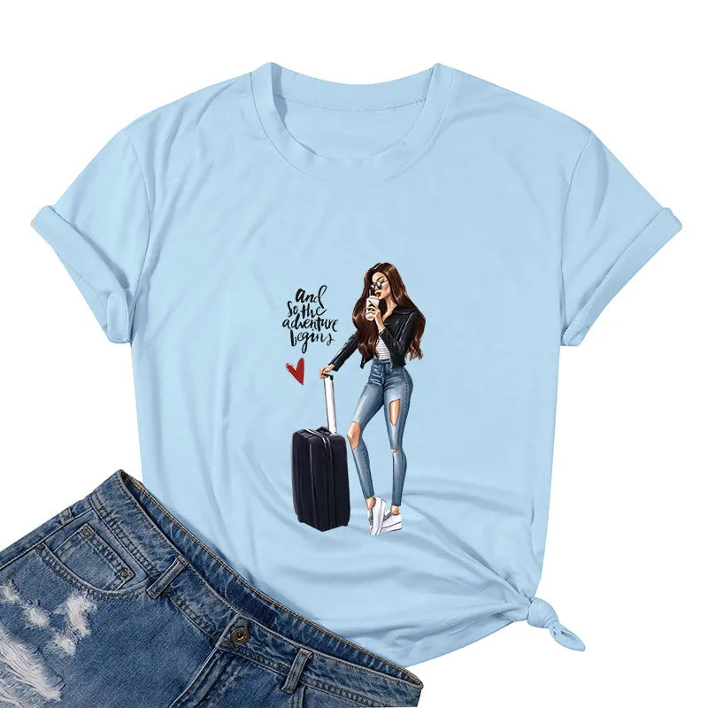 "Adventure Begins" Cotton Tee