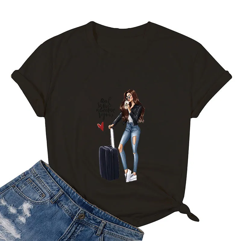 "Adventure Begins" Cotton Tee