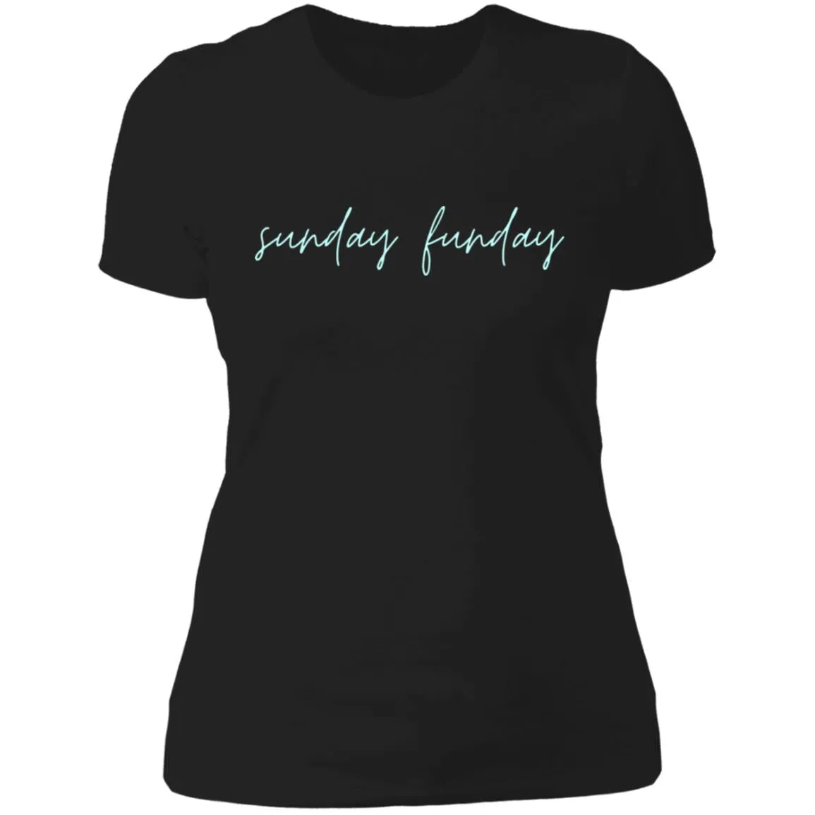 "Big Sunday Funday- AQUA" Ladies' Boyfriend T-Shirt