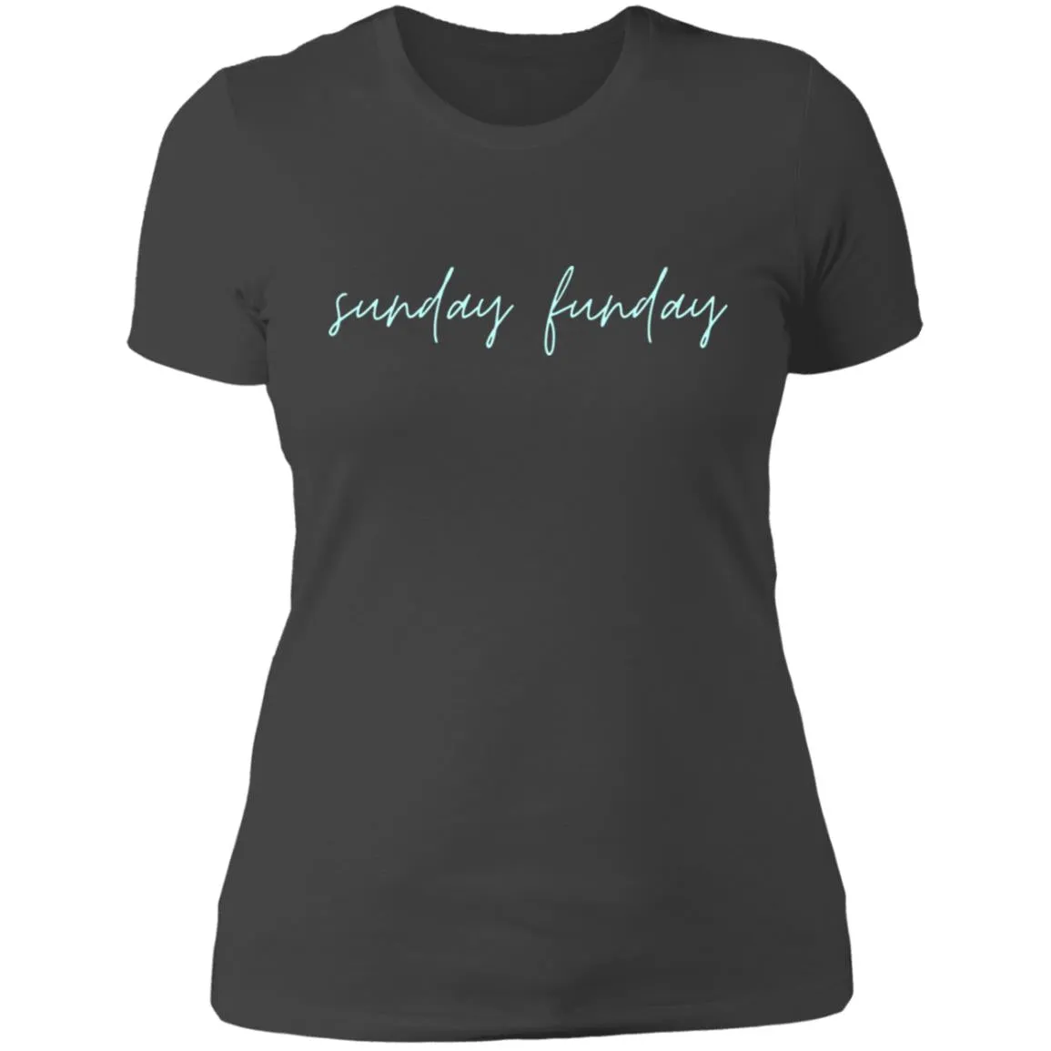 "Big Sunday Funday- AQUA" Ladies' Boyfriend T-Shirt