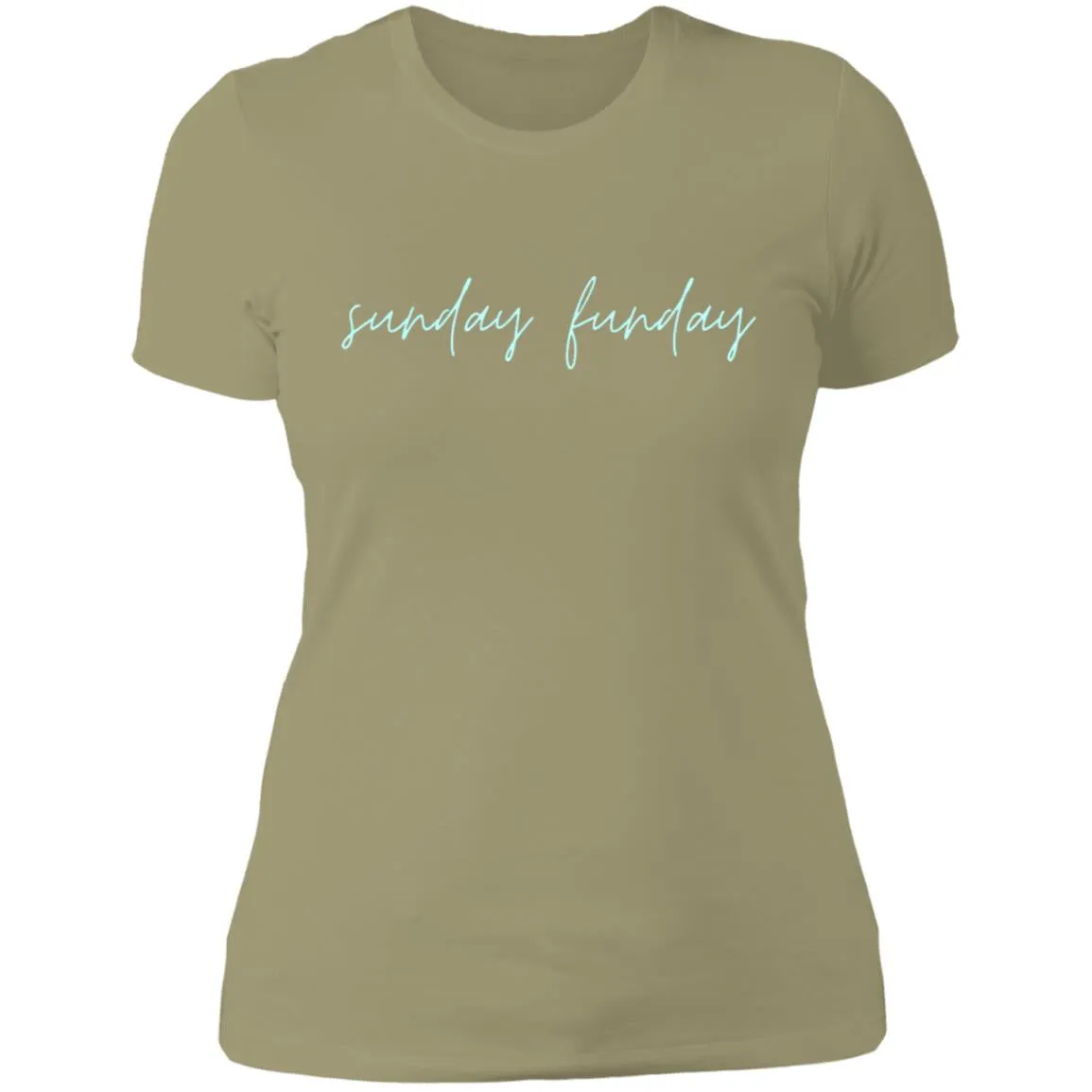 "Big Sunday Funday- AQUA" Ladies' Boyfriend T-Shirt