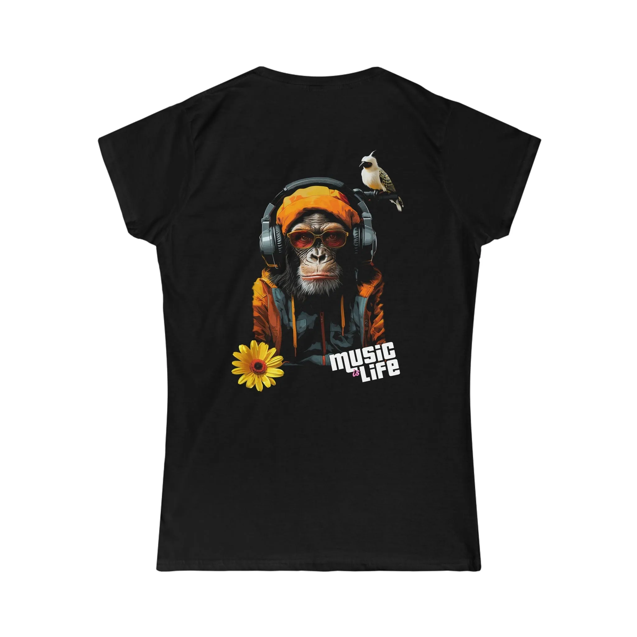 "Monkey Music"  Custom T-Shirt for Women