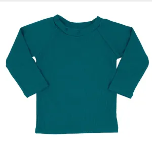 "ocean" children's upf50  ribbed rashguard