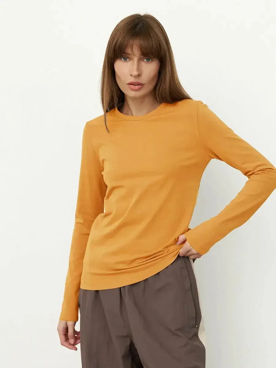 Soft 100% Cotton Oversized Long Sleeve Tee: Essential Spring & Autumn Layering Top