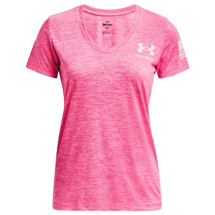 Under Armour Women's Tech Freedom Short Sleeve V-Neck T-Shirt