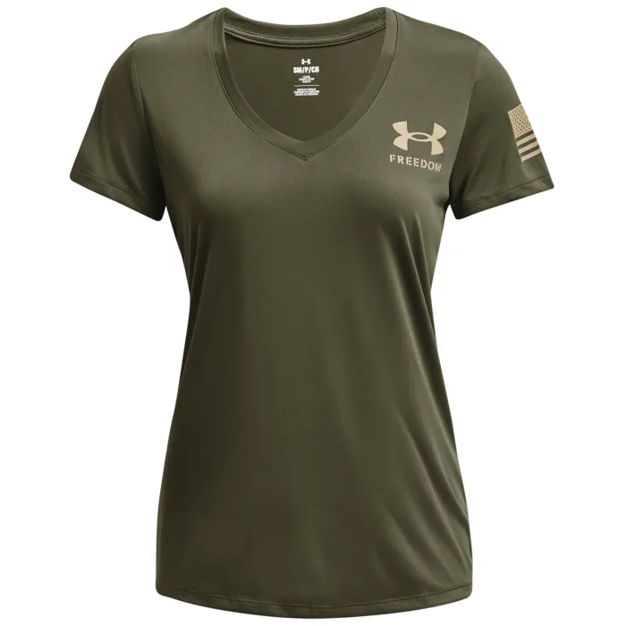 Under Armour Women's Tech Freedom Short Sleeve V-Neck T-Shirt