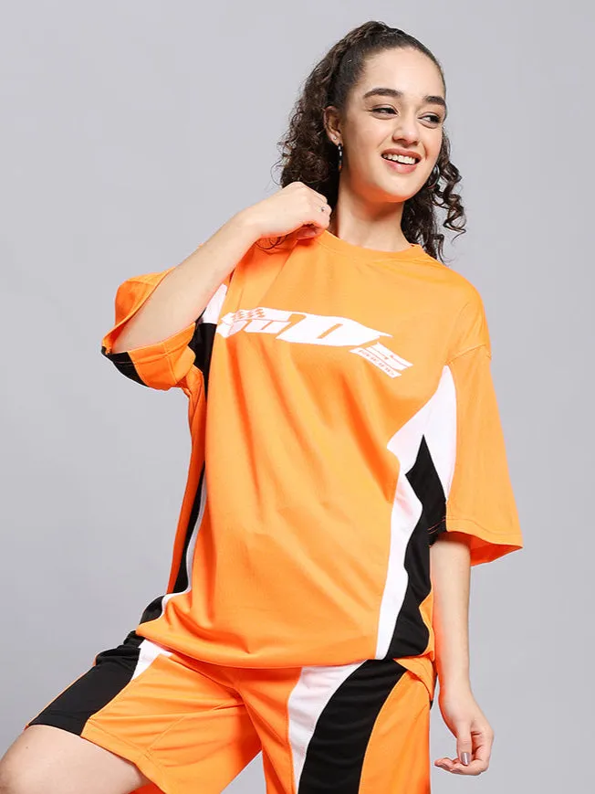 Women's Fifa Over-Sized T-Shirt (Orange)