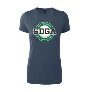 Women's Fitted Triblend T-Shirt - navy heather
