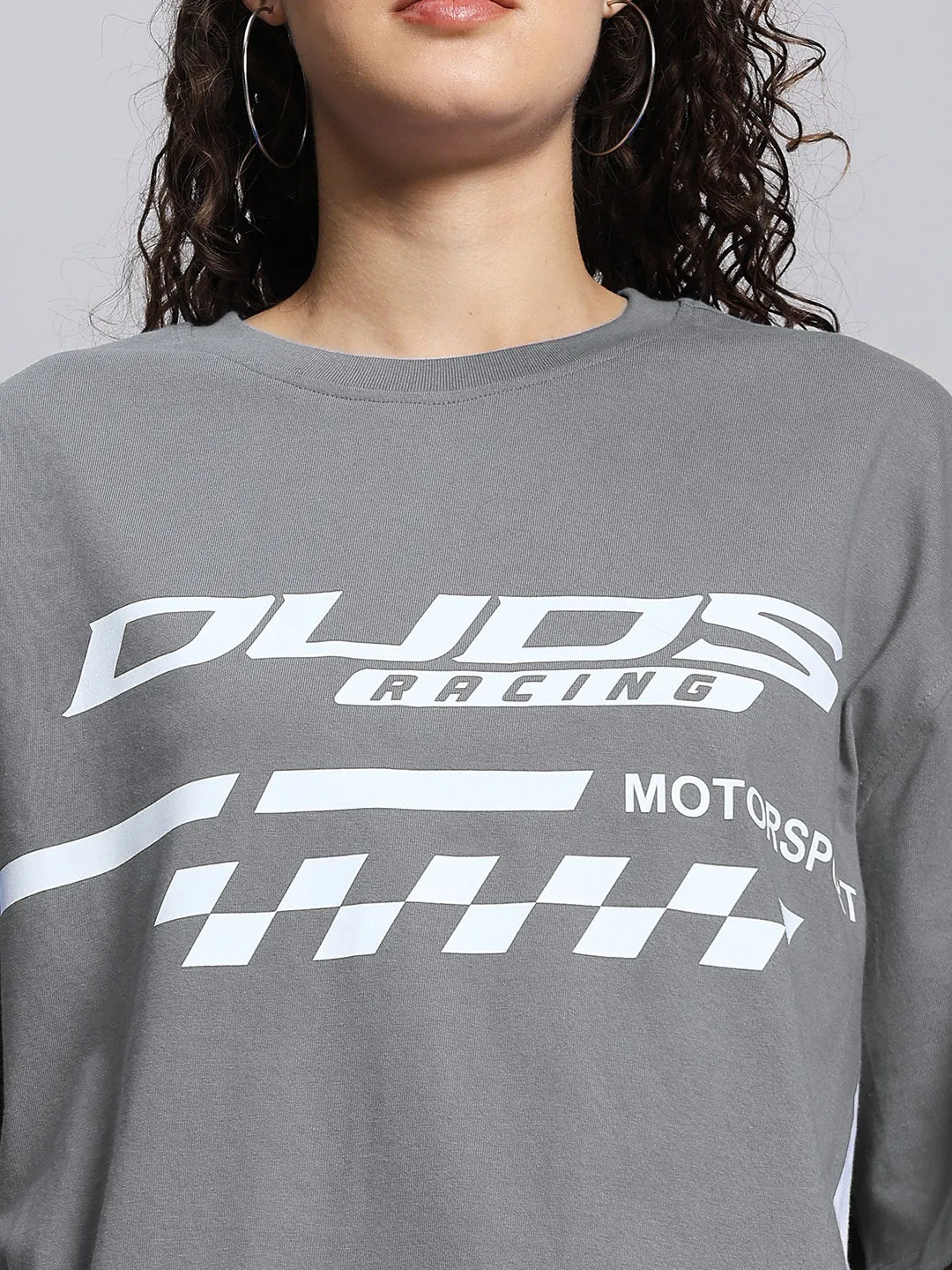 WOMEN'S INDY OVER-SIZED CLASSIC T-SHIRT (GREY)