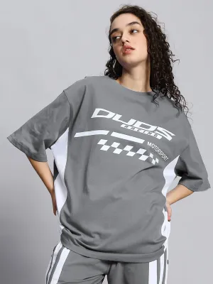 WOMEN'S INDY OVER-SIZED CLASSIC T-SHIRT (GREY)