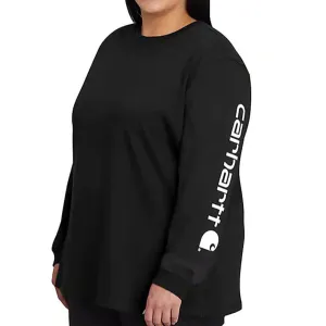 Women's Loose Fit Heavyweight Long-Sleeve Logo Sleeve Graphic T-Shirt - 103401X