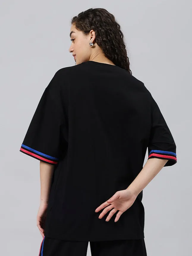 WOMEN'S MIAMI OVER-SIZED T-SHIRT (BLACK)