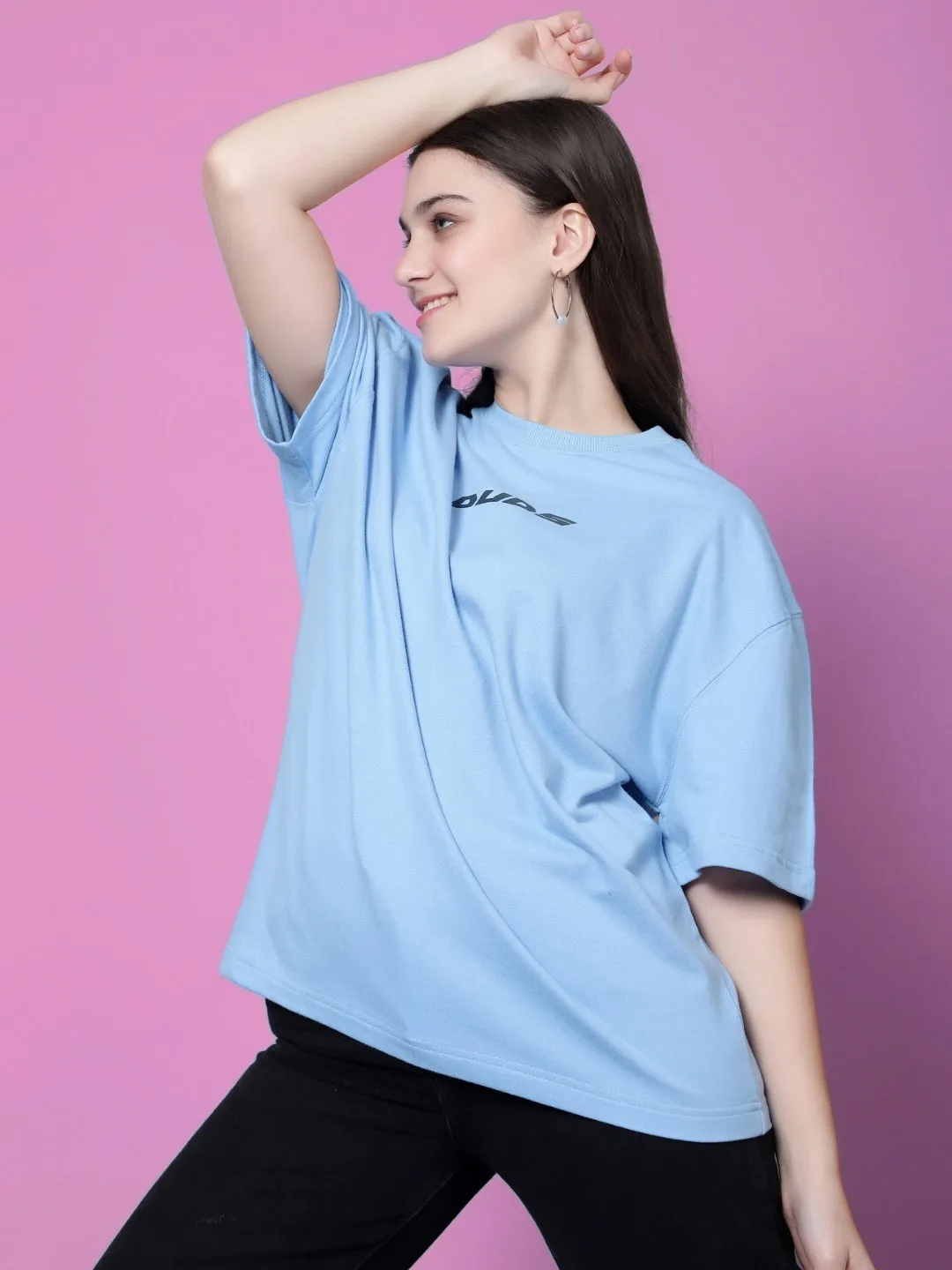 Women's Morty-Fied Over-Sized T-Shirt (Sky Blue)