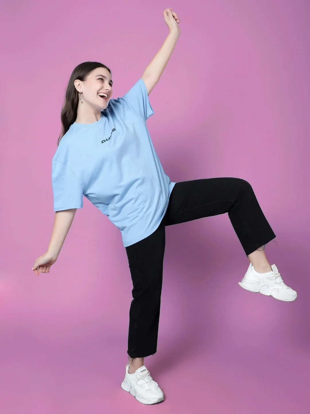 Women's Morty-Fied Over-Sized T-Shirt (Sky Blue)