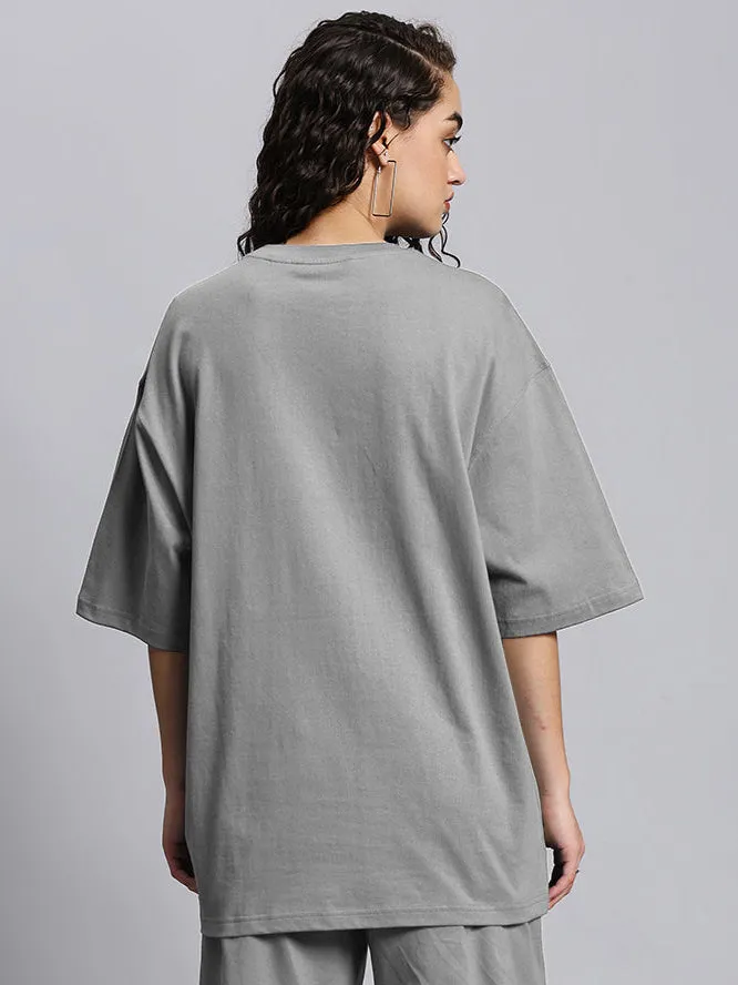 WOMEN'S OUTLOOK OVER-SIZED T-SHIRT (GREY)