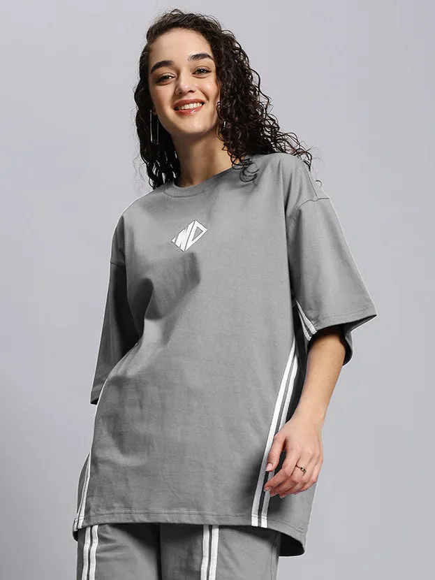 WOMEN'S OUTLOOK OVER-SIZED T-SHIRT (GREY)