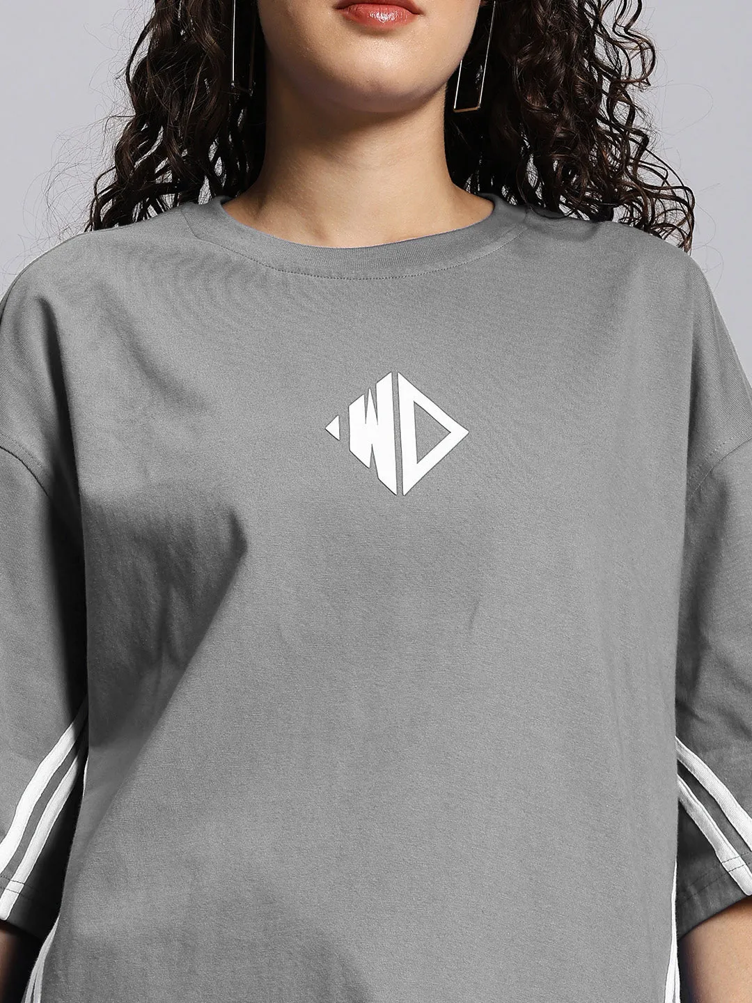 WOMEN'S OUTLOOK OVER-SIZED T-SHIRT (GREY)
