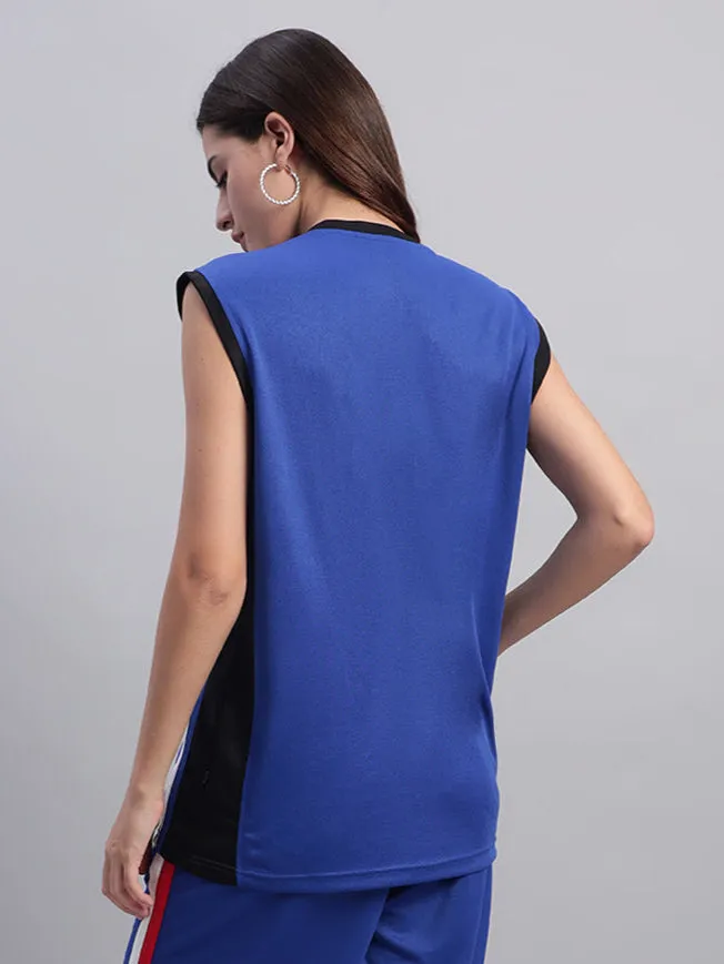 WOMEN'S PORTIA GYM T-SHIRT (ROYAL BLUE)