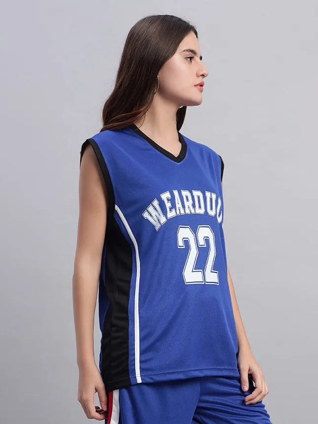WOMEN'S PORTIA GYM T-SHIRT (ROYAL BLUE)
