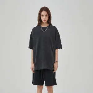 Women's Raw Edge Hem Vintage T Shirt 275gsm