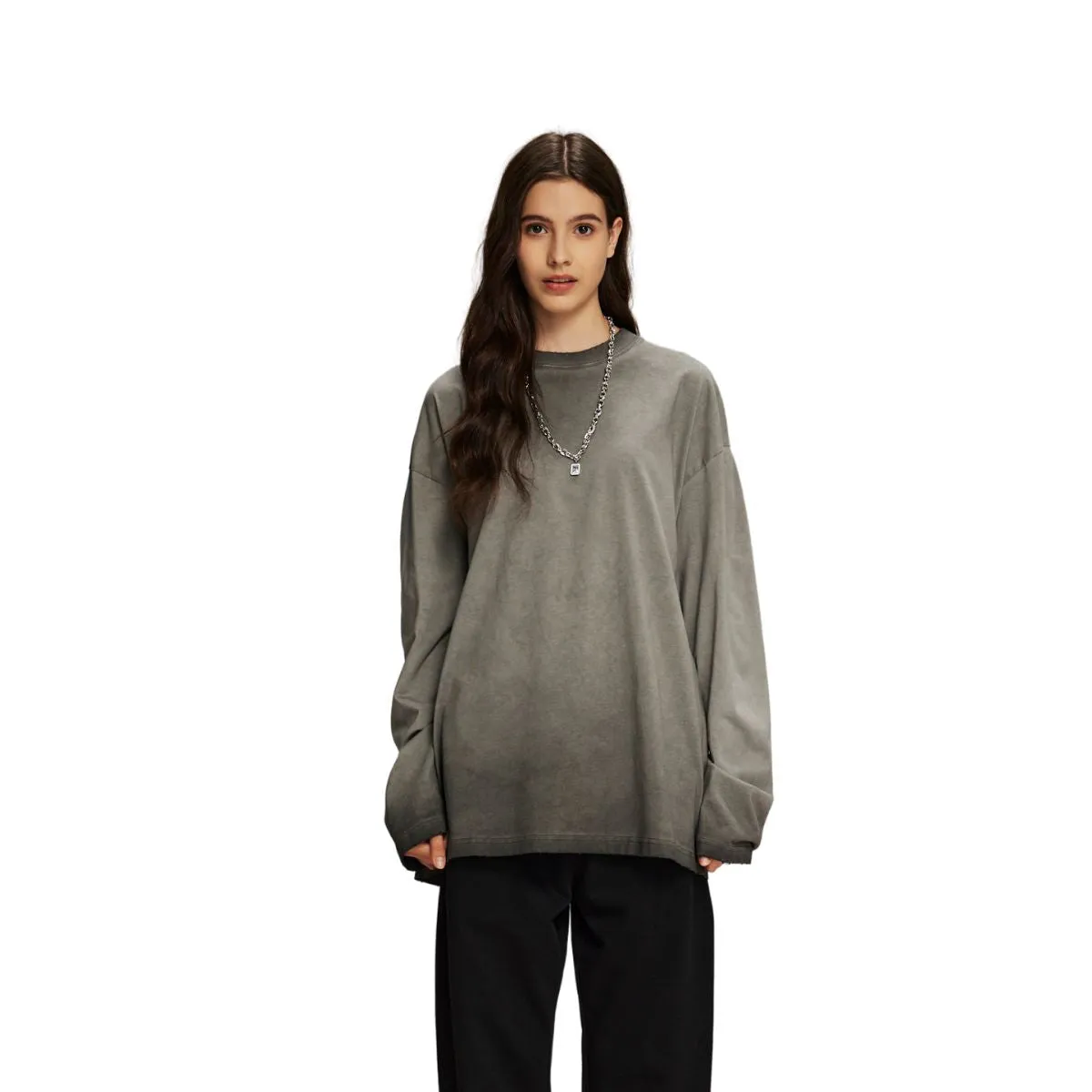 Women's Vintage Wash Distressed Sweatshirt