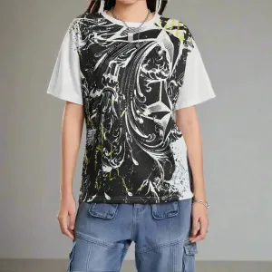 Y2K Women's Summer O-Neck Tops in Polyester Broadcloth